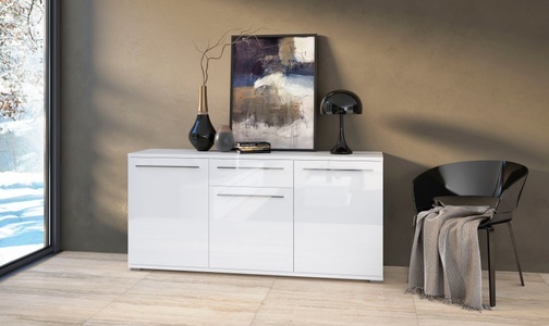 Places of Style Kommode »Piano«, Hochglanz UV lackiert, Soft-Close Funktion
