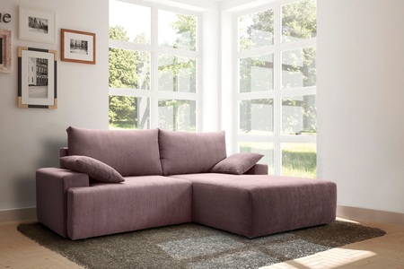 exxpo - sofa fashion, exxpo - sofa fashion Ecksofa, mit Federkern, inklusive Bettfunktion und Bettkasten in verschiedenen Cord-Farben, exxpo - sofa fashion Ecksofa »Orinoko, aktuelles Design und hoher Sitzkomfort, L-Form« inkl. Bettfunktion und Bettkasten, schöne Farben im angesagten Cord