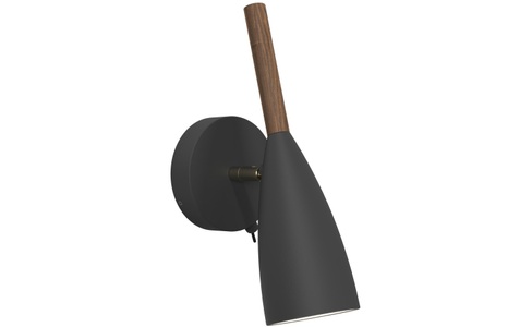 Nordlux, Wandleuchte GU10 EEK: abhängig v. Leuchtmittel (A++ - E) 8 W Halogen, LED Nordlux Pure 78271003 Schwarz, Wandleuchte Pure mit Schalter, schwarz