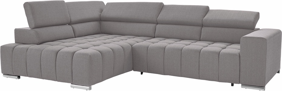 exxpo - sofa fashion, exxpo - sofa fashion Ecksofa, mit Kopf- bzw. Rückenverstellung, wahlweise mit Bettfunktion, exxpo - sofa fashion Ecksofa »Elias, aktuelle Kreuzsteppung im Sitz, bequem, Breite 307cm, L-Form« mit Kopf- bzw. Rückenverstellung, wahlweise mit Bettfunktion