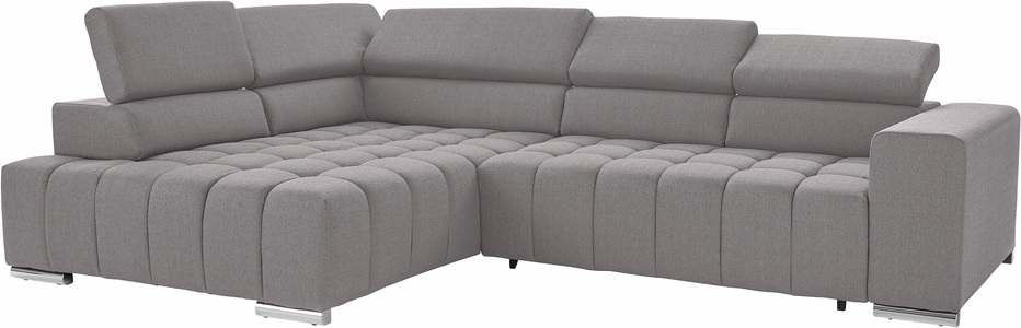 exxpo - sofa fashion, exxpo - sofa fashion Ecksofa, mit Kopf- bzw. Rückenverstellung, wahlweise mit Bettfunktion, exxpo - sofa fashion Ecksofa »Elias, aktuelle Kreuzsteppung im Sitz, bequem, Breite 307cm, L-Form« mit Kopf- bzw. Rückenverstellung, wahlweise mit Bettfunktion