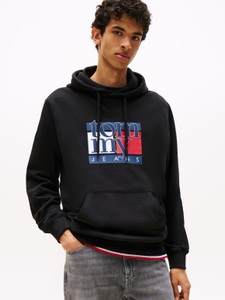 Tommy Jeans Hoodie »TJM RWB FLAG«, Regular Fit, Sweatshirt, mehrfarbiger Print