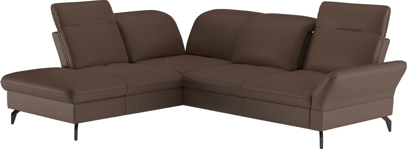 SIT&MORE, sit&more Ecksofa »Leandro L-Form«, Wahlweise mit Bett-, Kopfteil - und Armlehnfunktion, sowie Stauraum
