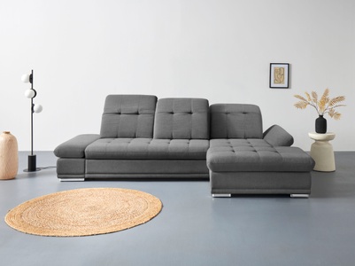COTTA Ecksofa »Holiday L-Form«, Sitztiefenverstellung, wahlweise mit Bettfunktion inkl. Bettkasten