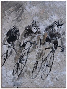 Artland, Artland Wandbild »Fahrrad fahren im Regen«, Artland Wandbild »Fahrrad fahren im Regen«, Fahrräder, (1 St.), als Alubild, Outdoorbild, Leinwandbild, Poster in verschied. Grössen