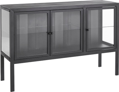 LEONIQUE, Leonique Sideboard »Ashlee«, aus schönem Metall gefertigt, mit Glaseinlegeböden und Glastüren, Breite 139 cm, Leonique Sideboard »Ashlee«, Kommode m Glaseinlegeböden und Glastüren, Breite 139 cm