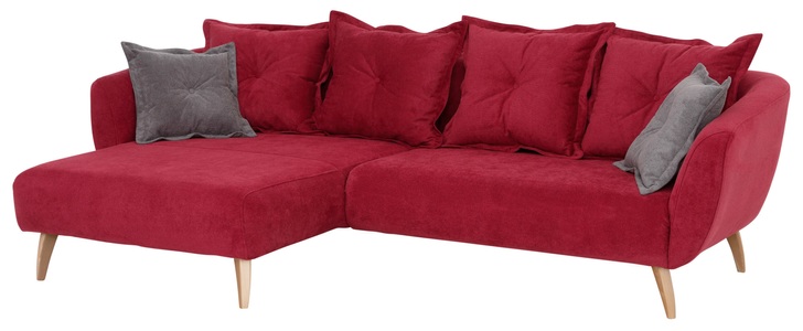 Home affaire Ecksofa »Tiber«, Zierkissen inklusive