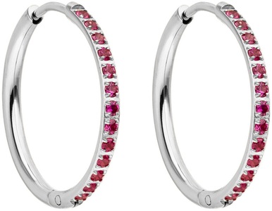 Purelei, Purelei Paar Creolen »Schmuck Geschenk Romance Ohrringe, 23452«, mit Zirkonia (synth.), Purelei Paar Creolen »Schmuck Geschenk Romance Ohrringe, 23452«, mit Zirkonia (synth.)