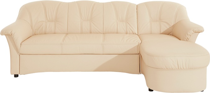 DOMO collection, DOMO collection Ecksofa, DOMO collection Ecksofa »Flores Schlafsofa, B/T/H: 233/142/86 cm, L-Form«, wahlweise mit Bettfunktion, wahlweise mit Federkern, auch in Leder
