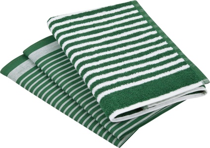 Ross, ROSS Geschirrtuch »Exclusiv«, (Set, 3 tlg.), 1x Küchen-Frottiertuch 50x50 cm Streifen und 2x Geschirrtücher 50x70 cm, ROSS Geschirrtuch »Exclusiv« 1x Küchen-Frottiertuch 50x50 cm Streifen u. 2x Geschirrtücher 50x70 cm