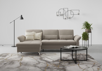 INOSIGN, INOSIGN Ecksofa »Palm Beach«, Federkern, mit Sitztiefenverstellung, wahlweise mit Bettfunktion, Bettkasten und Armteilverstellung, INOSIGN Ecksofa »Palm Beach L-Form«, Federkern, mit Sitztiefenverstellung, wahlweise mit Bettfunktion