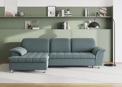 DOMO collection, DOMO collection Ecksofa »Franzi«, wahlweise mit Bettfunktion, Bettkasten und Kopfteilverstellung, frei im Raum stellbar, DOMO collection Ecksofa »Franzi Steppung im Sitzbereich B7T/H: 278/162/80 cm, L-Form« wahlweise mit Bettfunktion, Bettkasten und Kopfteilverstellung