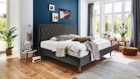 ATLANTIC HOME COLLECTION, ATLANTIC home collection Polsterbett »Paulin«, mit gestepptem Kopfteil