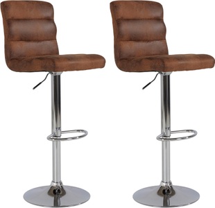 HOMEXPERTS, Homexperts Barhocker »Pearl«, (2 St.), Bezug in Microfaser-Vintage, 