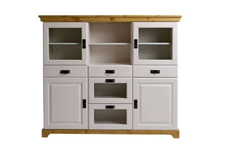 GOODproduct, GOODproduct Sideboard "Rügen" aus massiver Kiefer, Breite 145 cm, made in EU