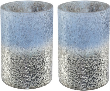 Creativ Home, Creativ home Windlicht, (Set, 2 St.), aus Glas, Höhe ca. 15 cm, Creativ home Windlicht »Weihnachtsdeko aussen«, (Set, 2 St.), aus Glas, Höhe ca. 15 cm