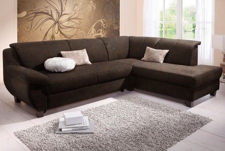 HOME AFFAIRE, Home affaire Ecksofa »Yesterday«, wahlweise mit Bettfunktion, Home affaire Ecksofa »Yesterday zeitlos und elegant, bequeme Armlehnen, L-Form« wahlweise mit Bettfunktion, auch in Cord