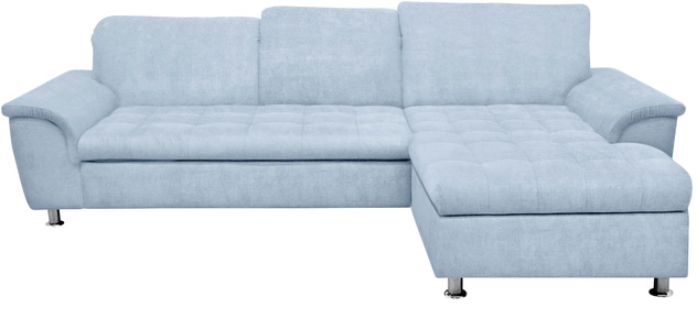 DOMO collection, DOMO collection Ecksofa, DOMO collection Ecksofa »Franzi Steppung im Sitzbereich B7T/H: 278/162/80 cm, L-Form« wahlweise mit Bettfunktion, Bettkasten und Kopfteilverstellung
