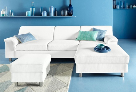 INOSIGN, INOSIGN Ecksofa, wahlweise mit Bettfunktion, INOSIGN Ecksofa »Jamie, modern und elegant, Fusshöhe 9cm, L-Form,«, wahlweise mit Bettfunktion