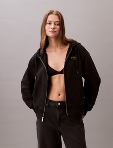 CALVIN KLEIN JEANS, Calvin Klein Jeans Sweatjacke »MNLG FRNCH TRRY FZ B«, Mit Rundhalsausschnitt