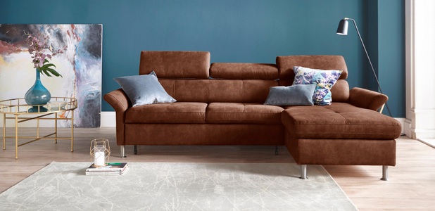 exxpo - sofa fashion Ecksofa, inkl. Kopf- bzw. Rückenverstellung, wahlweise mit Bettfunktion und Bettkasten