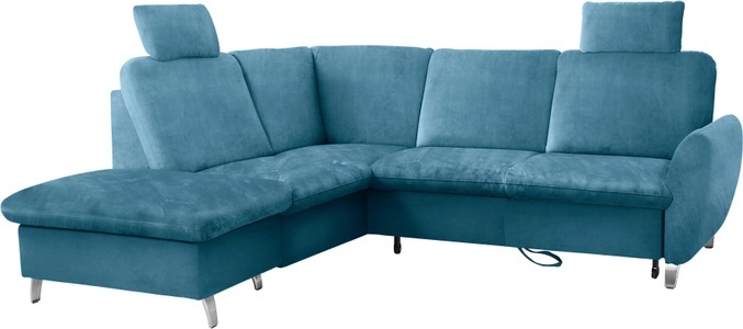 SIT&MORE, sit&more Ecksofa, sit&more Ecksofa »Daytona L-Form«, mit Federkern, zwei Kopfstützen und wahlweise mit Bettfunktion