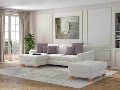 SIT&MORE, sit&more Ecksofa »Durness«, mit Federkern und hochwertigen Massivholzfüssen, wahlweise mit Kopfteilverstellung, Bettfunktion und Bettkasten oder mit Bettfunktion und Bettkasten, sit&more Ecksofa »Dundee L-Form«, mit Federkern und Massivholzfüssen, wahlweise mit Kopfteilverstellung