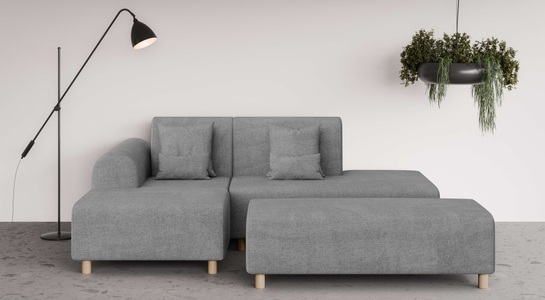 INOSIGN Ecksofa »Suyala«, L-Form mit Hocker