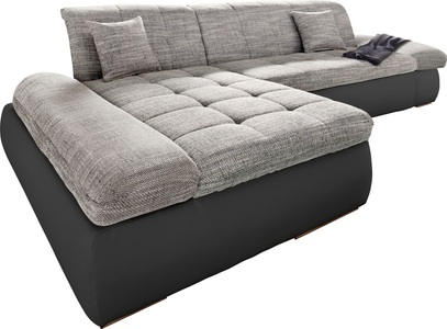 DOMO collection, DOMO collection Ecksofa, DOMO collection Ecksofa »PB Moric wahlweise mit Bettfunktion + Armteilverstellung, L-Form«, im XXL-Format, B/T/H:300/172/80 cm, feine Steppung