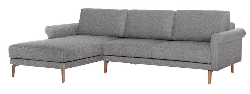 Hülsta Sofa, hülsta sofa Ecksofa »hs.450«, Armlehne Schnecke modern Landhaus, Breite 262 cm, Fuss Nussbaum, Creation BY ROLF BENZ Ecksofa »CR.450, Designecksofa, L-Form« Armlehne Schnecke modern Landhaus, Breite 262 cm, Fuss Nussbaum