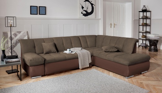 DOMO collection, DOMO collection Ecksofa, DOMO collection Ecksofa »Mona L-Form bequem und komfortabel, Breite 271cm, L-Form« wahlweise mit Bett- und Armlehnfunktion