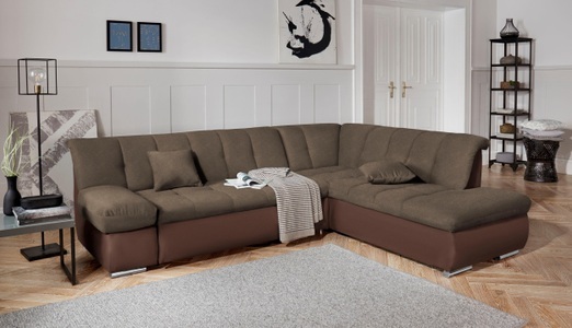 DOMO collection, DOMO collection Ecksofa, DOMO collection Ecksofa »Mona L-Form bequem und komfortabel, Breite 271cm, L-Form« wahlweise mit Bett- und Armlehnfunktion