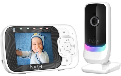 HUBBLE CONNECTED, HUBBLE CONNECTED Nursery Pal Essentials - Babyphone (Weiss), Hubble Connected Nursery Pal Essentials [2.8 inch] Babyphone