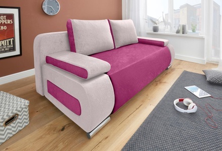 COLLECTION AB, COLLECTION AB Schlafsofa, mit Federkern, inklusive Bettfunktion und Bettkasten, mit losen Armlehn- und Rückenkissen, frei im Raum stellbar, COLLECTION AB Schlafsofa »Moritz«, mit Bettfunktion und Bettkasten, komfortabler Federkern