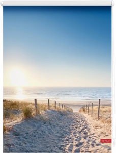 LICHTBLICK, Seitenzugrollo, Lichtblick, »Ostseestrand«, Klemmfix, Kettenzug, Lichtschutz, Fixmass, ohne Bohren, LICHTBLICK ORIGINAL Seitenzugrollo »Klemmfix Motiv Ostseestrand«, Lichtschutz, ohne Bohren, freihängend, bedruckt