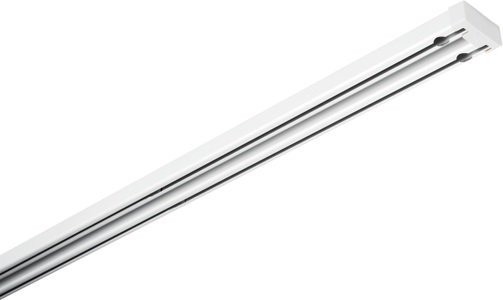 Gardinia, GARDINIA Vorhangschiene »Aluminium-Vorhangschienen Set Lara 2-Lauf«, 2 läufig-läufig, Fixmass, ausziehbar, GARDINIA Vorhangschiene »Aluminium-Vorhangschienen Set 2-Lauf«, 2 läufig-läufig, Fixmass, 2-läufig