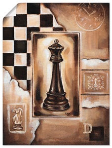 Artland, Artland Wandbild »Schach Königin«, Artland Leinwandbild »Schach Königin«, Schach, (1 St.), auf Keilrahmen gespannt