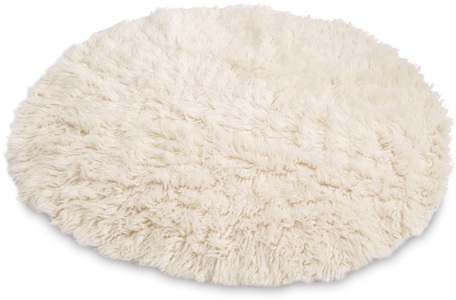 Theko®die Markenteppiche, Flokati Teppich Flokos Theko®die Markenteppiche beige, THEKO Wollteppich »FLOKOS 1250«, rund, 40 mm Höhe, original griechischer Flokati, Hochflor, Uni-Farben, reine Wolle