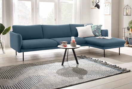 ANDAS, andas Ecksofa »Mavis«, mit Chaiselonge, mit losen Sitz- und Rückenkissen, skandinavischer Stil, 