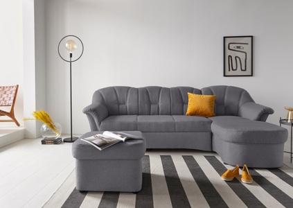 DOMO collection, DOMO collection Ecksofa, DOMO collection Ecksofa Papenburg L-Form, in grosser Farbvielfalt, wahlweise mit Bettfunktion