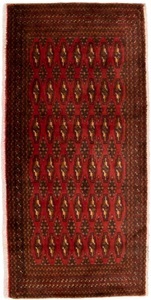 MorgenLand, morgenland Wollteppich »Turkaman Teppich handgeknüpft rot«, rechteckig, 8 mm Höhe, morgenland Wollteppich »Turkaman Teppich handgeknüpft rot«, rechteckig, 8 mm Höhe