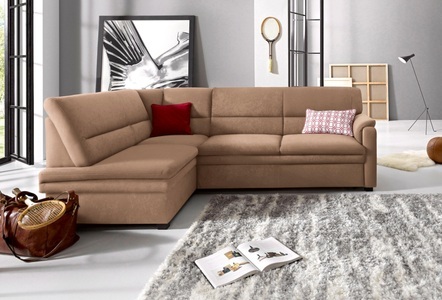 RAUM.ID, RAUM.ID Ecksofa, sit&more Ecksofa »Pisa L-Form« mit Federkern, wahlweise mit Bettfunktion