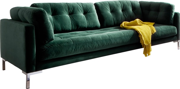 Trendfabrik, Trendfabrik 3-Sitzer, Trends by HG 3-Sitzer »LANDAU«, in Cord-Stoff mit Metallfuss