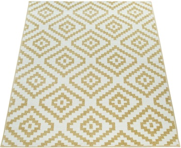 PACO HOME, Teppich, »Stella 400«, Paco Home, rechteckig, Höhe 17 mm, maschinell gewebt, Paco Home Teppich »Stella 400«, rechteckig, 16 mm Höhe, Kurzflor, Pastell Farben, Rauten Design, Wohnzimmer