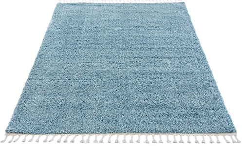 Carpet City, Carpet City Hochflor-Teppich »Pulpy 100«, rechteckig, 30 mm Höhe, mit Fransen, Wohnzimmer, Carpet City Hochflor-Teppich »Pulpy 100«, rechteckig, 30 mm Höhe, Läufer, weich, mit Fransen, uni, viele Grössen, Wohnzimmer, Schafzimmer