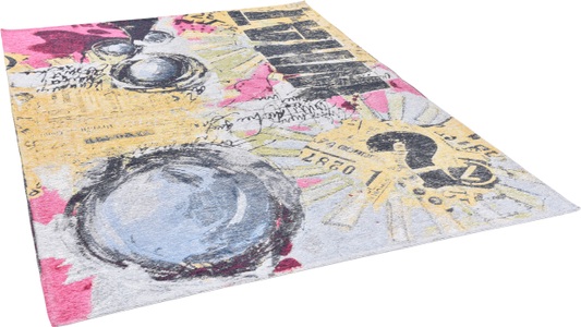 GINO FALCONE, Gino Falcone Teppich »Cosima-107«, rechteckig, 3 mm Höhe, flachgeweber Jaquard-Teppich, mit Chenillegarn, modernes Design, Wohnzimmer, Gino Falcone Teppich »Cosima-107«, rechteckig, 3 mm Höhe, flachgeweber Jaquard-Teppich, mit Chenillegarn, modernes Design