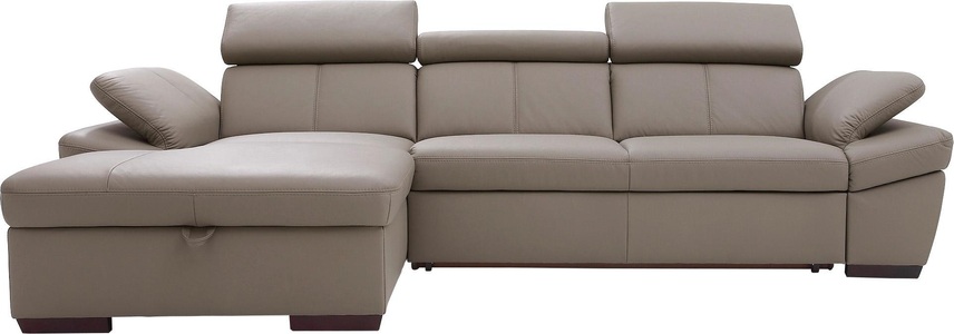 exxpo - sofa fashion Ecksofa, inklusive Kopfteil- und Armteilverstellung, wahlweise mit Bettfunktion