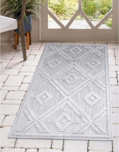 Carpet City, Carpet City Teppich »Santorini«, rechteckig, 5 mm Höhe, 3D-Effekt, für Wohnzimmer, Flur, Küche, Wintergarten, Balkon, Wetterfest & UV-beständig, Carpet City Teppich »In-& Outdoorteppich Santorini 454, 3D-Effekt, Raute-Optik«, rechteckig, 5 mm Höhe, Wetterfest & UV-beständig für Terrasse, Balkon, Küche, Flur