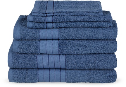 emotion, Handtuch Set, »Uni«, Emotion (Set), Emotion Handtuch Set »Uni«, (8 St., 2 Badetücher-2 Gästetücher-2 Handtücher-2 Waschlappen), Baumwolle, Walkfrottee, Bordüre, 500 GSM, Einfarbig, ohne Aufhängung