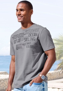 John Devin T-Shirt »mit Print«, Regular-Fit, aus Slub-Qualität, mit Print
